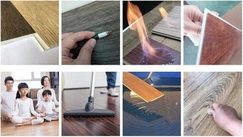 LVT χτυπά το βινυλίου δάπεδο σανίδων πολυτέλειας, εμπορικό βινυλίου δάπεδο 4mm - 6mm 1